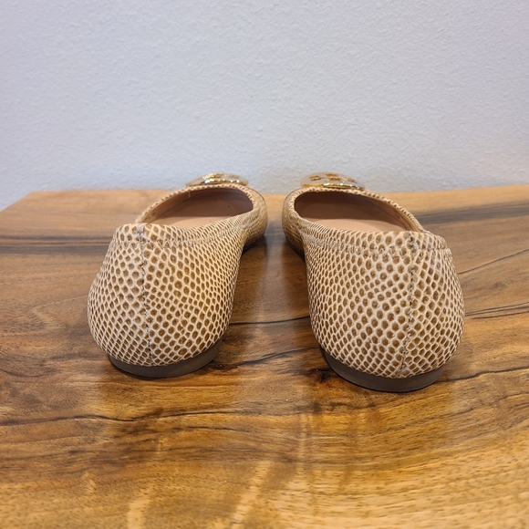 Tory Burch Reva Suede Toe Snake Print Ballet Flat - Picture 5 of 13
